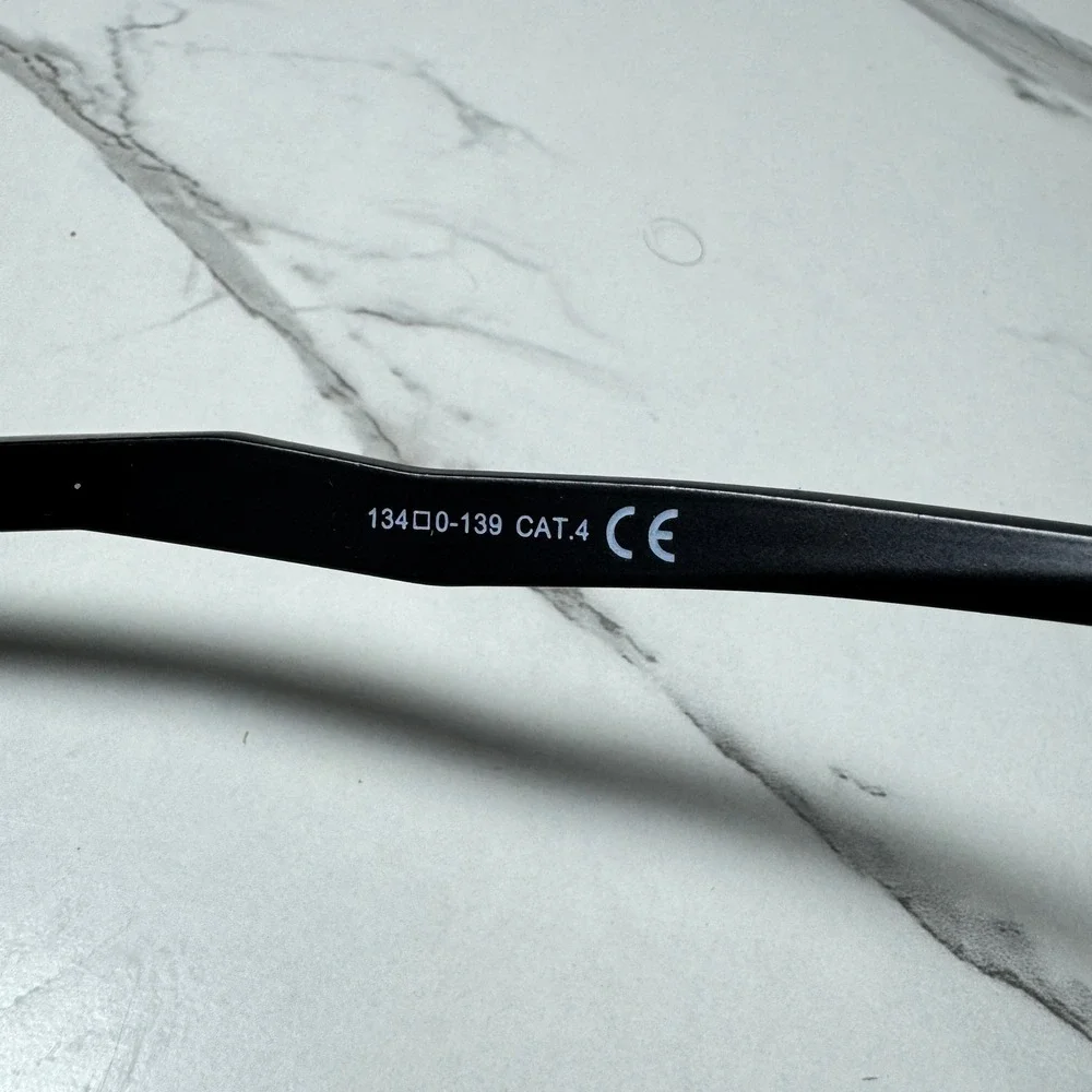 Sport Eyewear Shield Sunglasses Black Wrap UV400 Cat 4 134-0-139 SPT109
